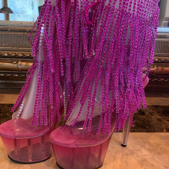 Pink Pleaser Boots Size 7 - Picture 2 of 6